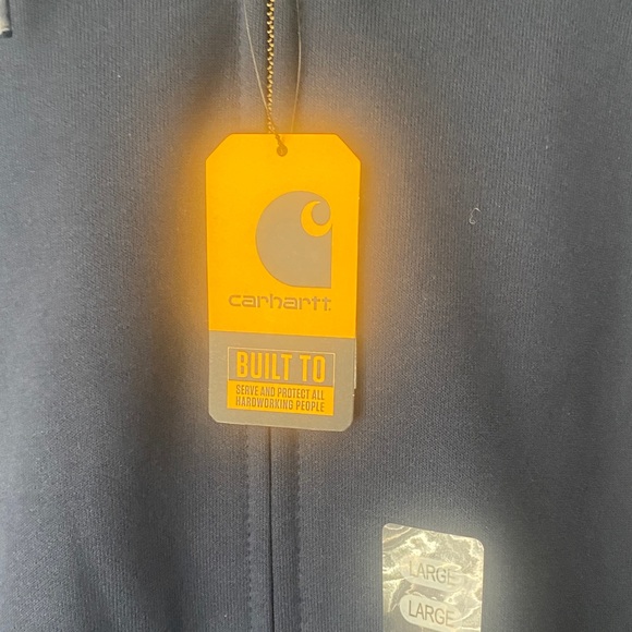 MEN'S  CARHARTT MIDWEIGHT FULL ZIP HOODIE SWEATSHIRT Size/Large/Blue - Picture 12 of 12